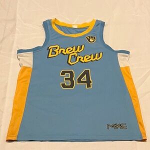 GUC Milwaukee Brewers “Brew Crew” Antetokounmpo Jersey size medium